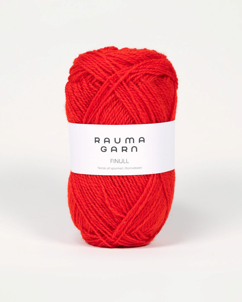 424 Rød -	Finull Pt2 - Rauma Garn - Garntopia