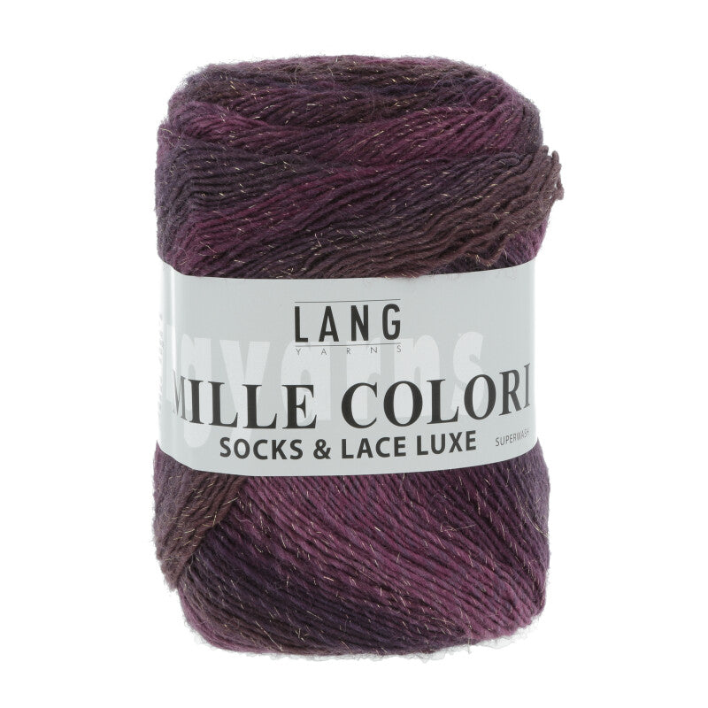80 Aubergine -	MILLE COLORI SOCKS & LACE LUXE - Lang Yarns - Garntopia