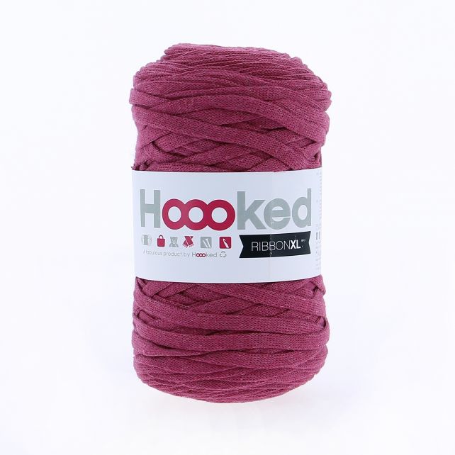 Crazy plum -	Ribbon XL Solid - Hoooked Yarn - Garntopia