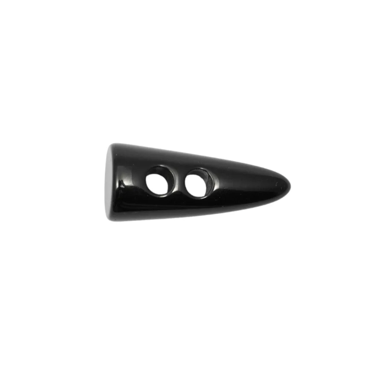 Duffelknapp Resin, Sort - 35 mm KN682 - Kort & Godt - Garntopia