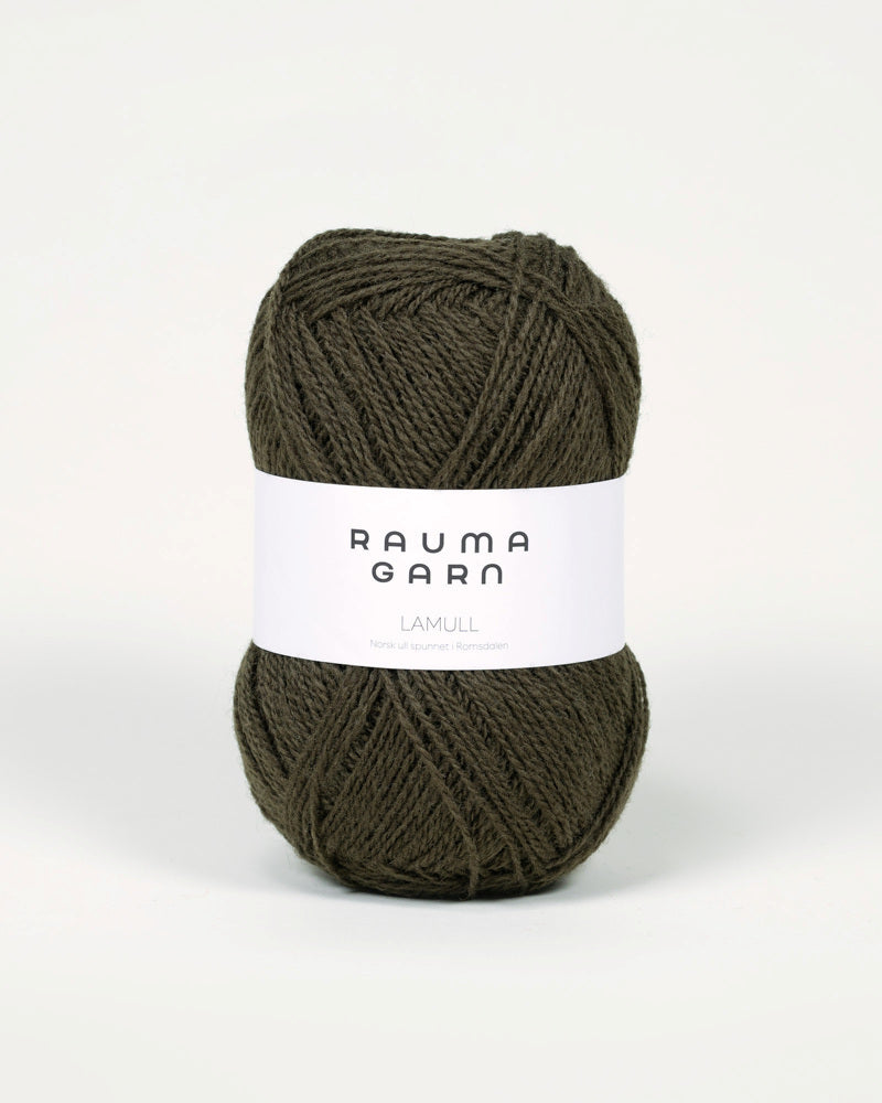 L486 Mørk mosegrønn -	Lamullgarn - Rauma Garn - Garntopia
