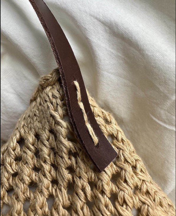 LÆRREIM TIL FLORENCE BAG - MØRKEBRUN - PetiteKnit - Garntopia