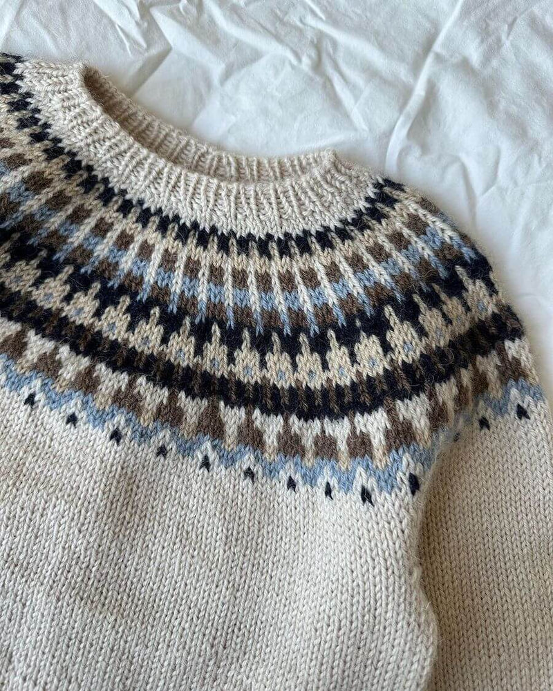 Celeste Sweater Junior - Papir - PetiteKnit - Garntopia
