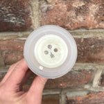 Plastknapp 4 hull - Hvit - 15 mm