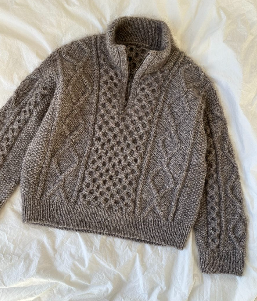 Dagmar Zipper Sweater - Papir - PetiteKnit - Garntopia