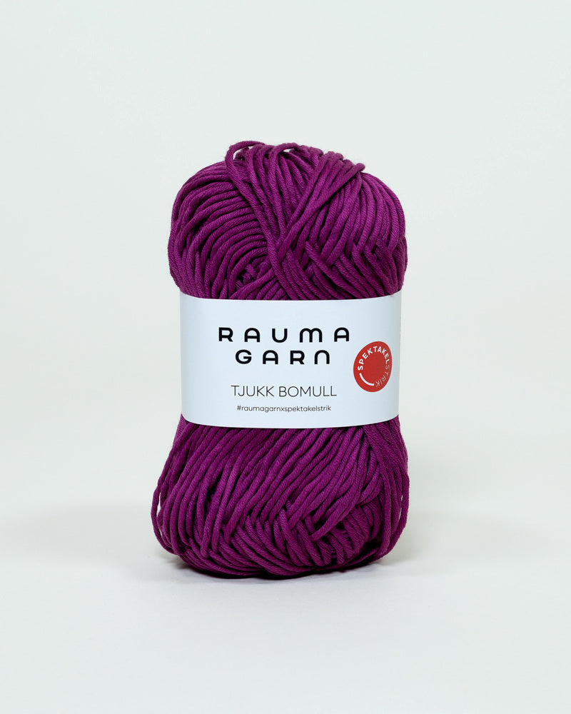 354 Kløverlilla  - Tjukk Bomull - Rauma Garn - Garntopia