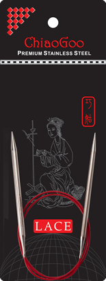 Red Lace Circular Needle 40 cm - 6 mm