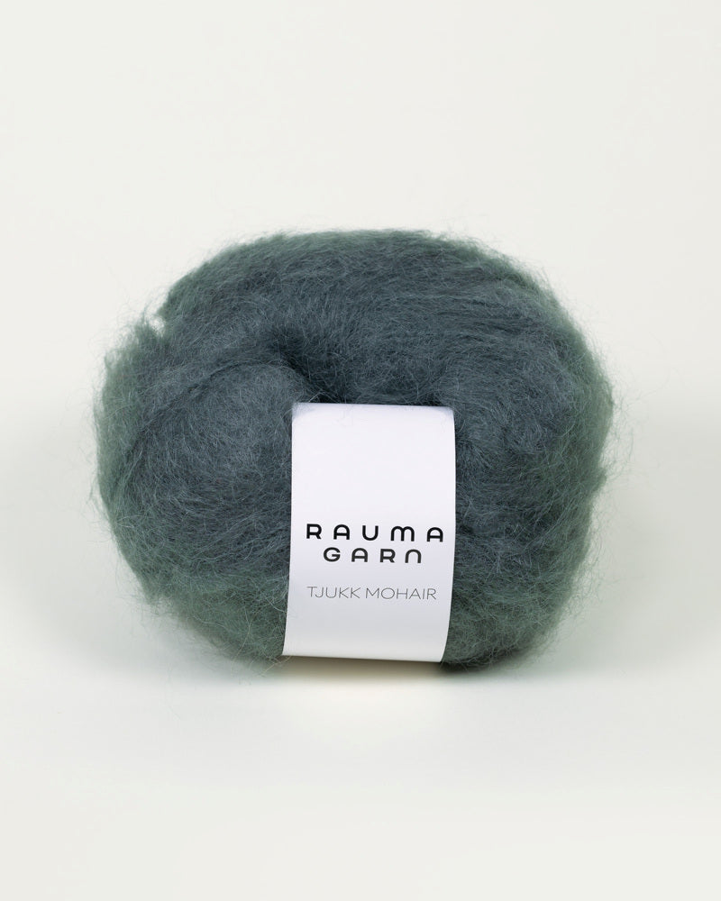 Tjukk Mohair 243 Vintermose -	Tjukk Mohair - Rauma Garn - Garntopia