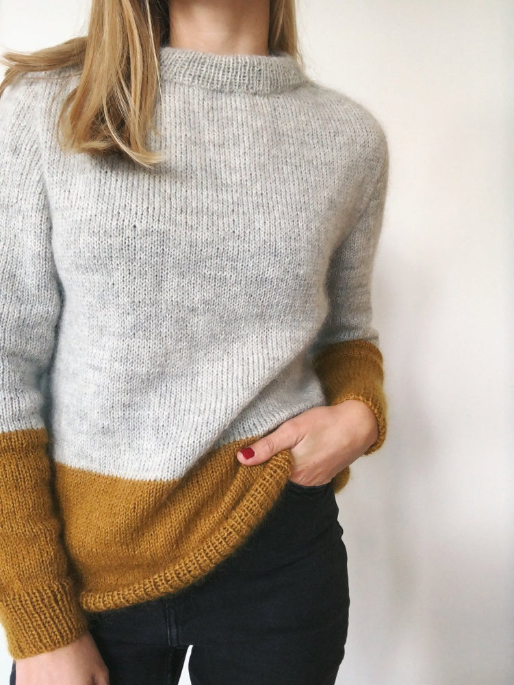 Contrast sweater - Paper