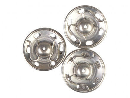 Trykknapper Sølv 21 mm, 3 pk - Ukjent - Garntopia