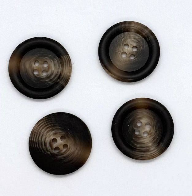 Knapp, Mørk brun - Resin - 35 mm