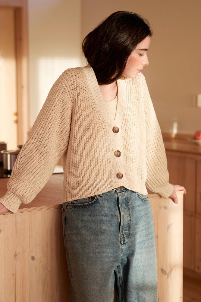 514 Dagmar Sommerjakke - papiroppskrift - Rauma Garn - Garntopia