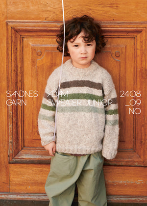2408 - Mykt til barn - Nr. 9 ADAM SWEATER JUNIOR - Sandnes garn - Garntopia