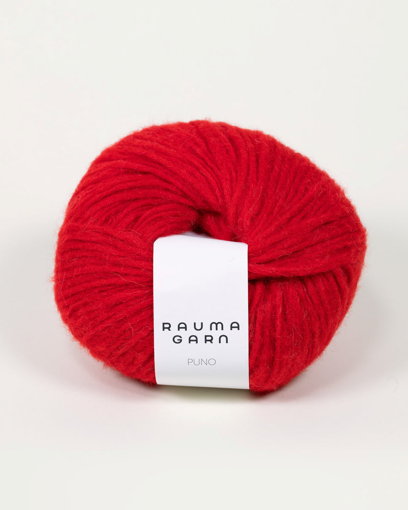 391 Rød  - Puno - Rauma Garn - Garntopia