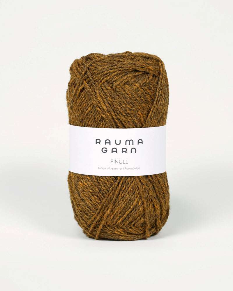4125 Okergul mørkmelert -	Finull Pt2 - Rauma Garn - Garntopia
