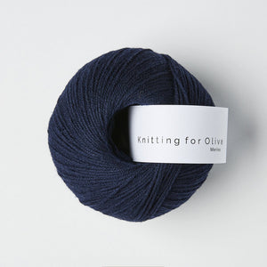 Marineblå -	Merino - Knitting for Olive - Garntopia