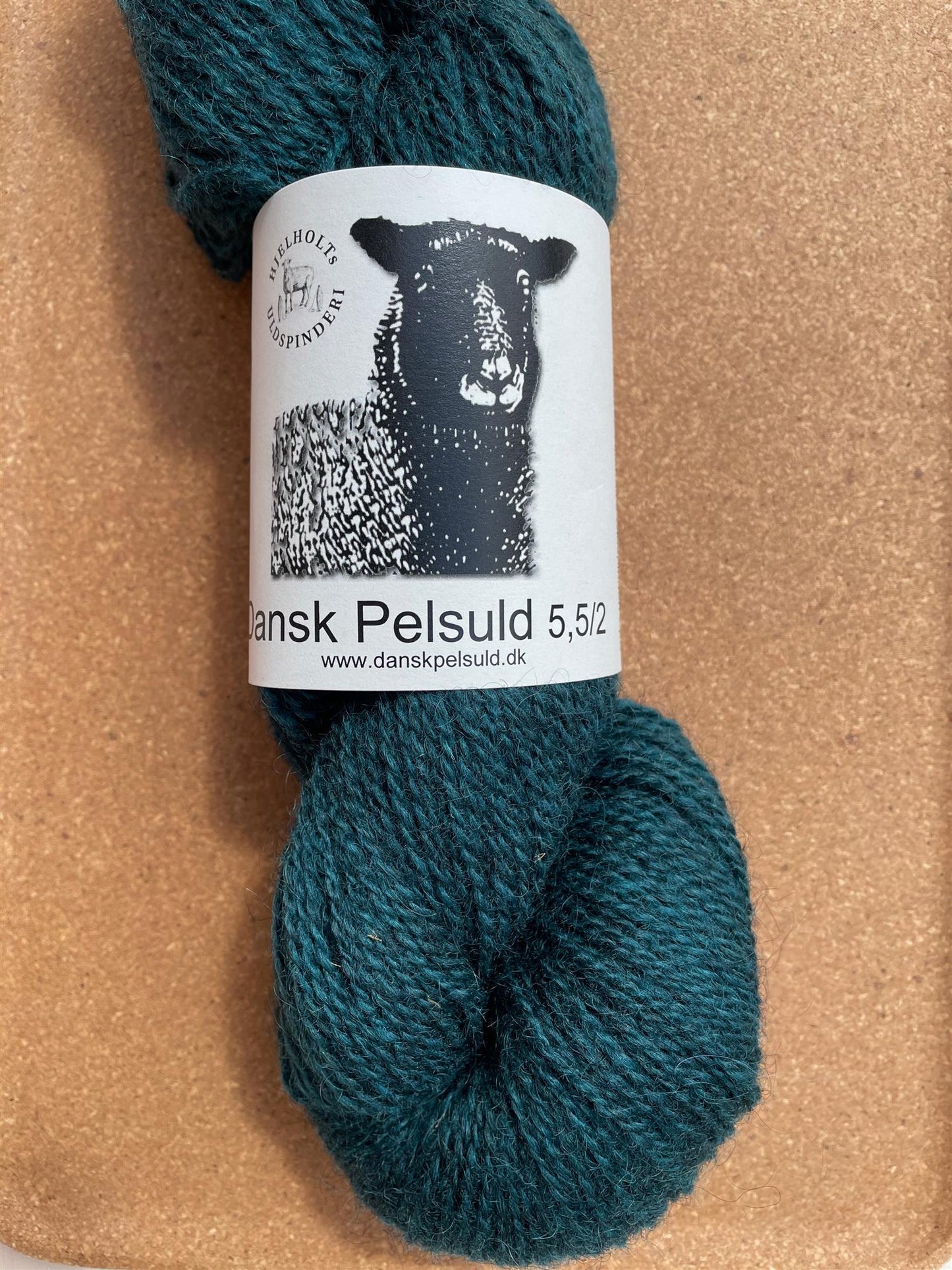 25 Mørk turkis    - Dansk pelsuld 5,5/2 - Hjelholt - Garntopia