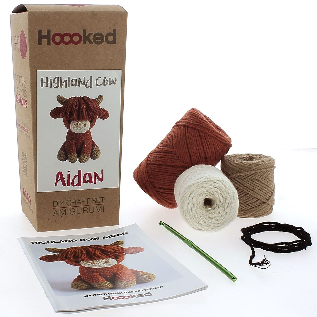 DIY Highland Cow Aidan Heklekit - Hoooked Yarn - Hoooked Yarn - Garntopia