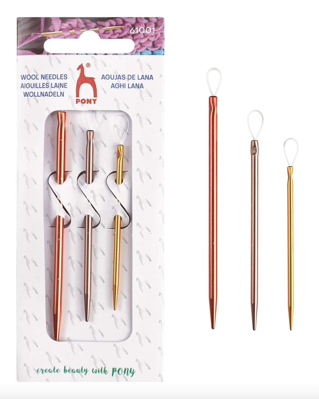 Pony Ullnåler - 3 farger - Pony - Garntopia