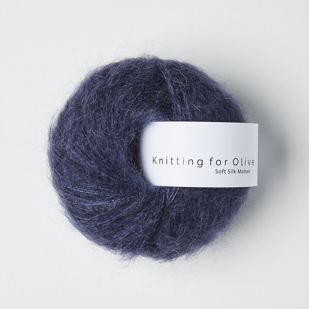 Mørkeblå -	Soft Silk Mohair - Knitting for Olive - Garntopia