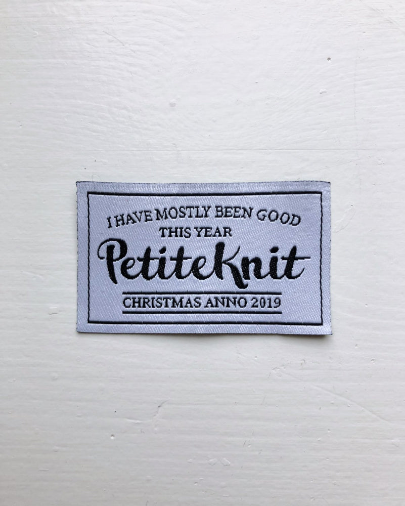 "I have mostly been good this year" Christmas-label - PetiteKnit - Garntopia