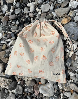Knitter's String Bag - Apricot Flower - PetiteKnit - Garntopia