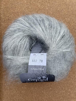 502 Grey Feathers - Kid Seta Tweed - Gepard Garn - Garntopia