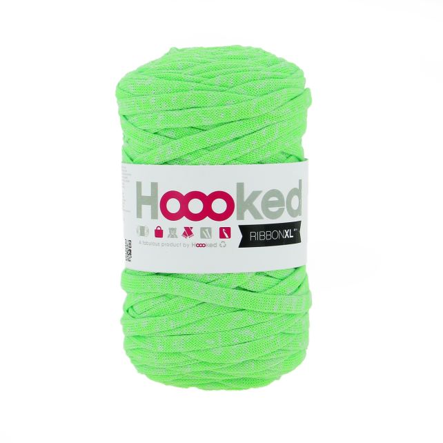 Electric Lime -	Ribbon XL Neon - Hoooked Yarn - Garntopia