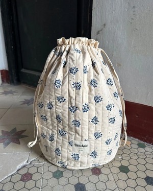 GET YOUR KNIT TOGETHER BAG GRAND - MIDNIGHT BLUE FLOWER - PetiteKnit - Garntopia