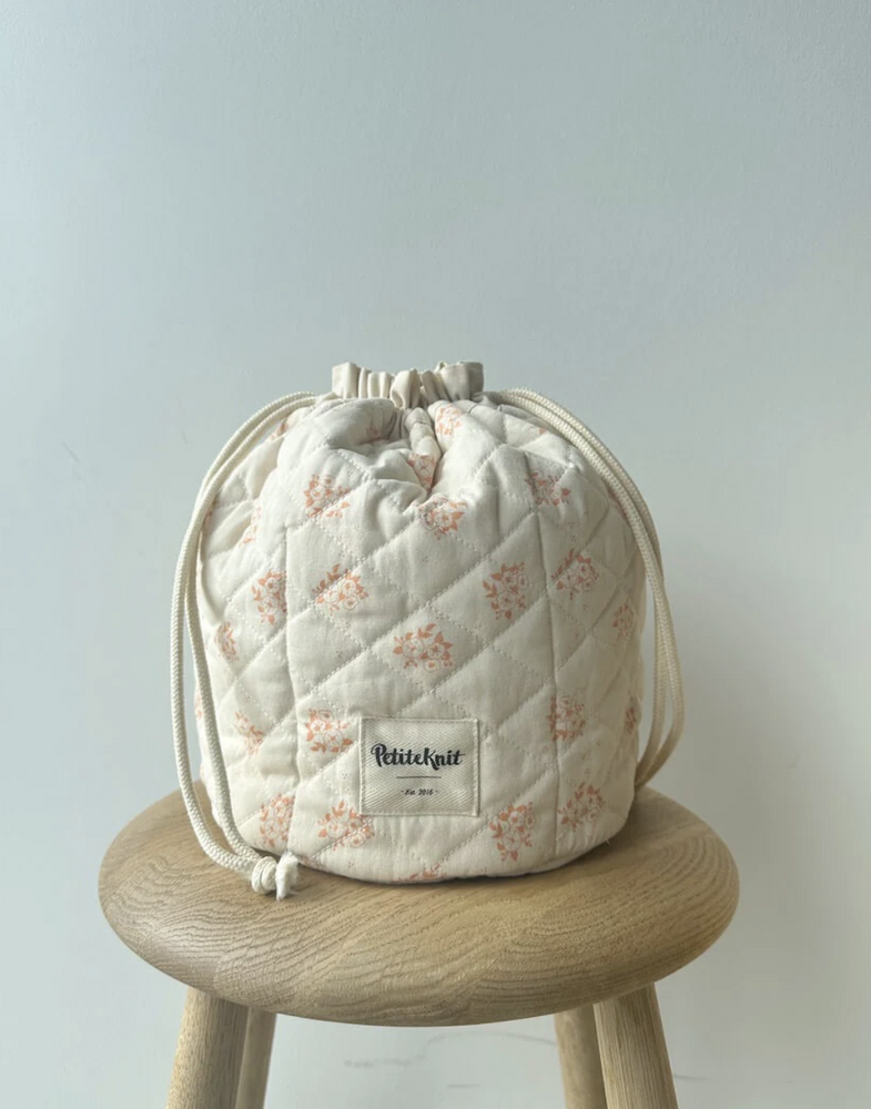 Get Your Knit Together Bag - Apricot Flower - PetiteKnit - Garntopia