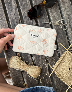 Knitter´s Tool Purse - Apricot Flower - PetiteKnit - Garntopia