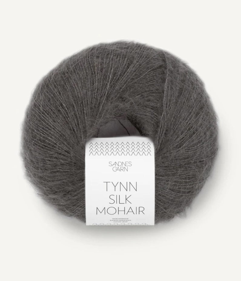 3800 Bristol Black -	Tynn Silk Mohair - Sandnes garn - Garntopia
