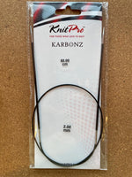 Karbonz Rundpinne 60 cm - 2 mm - KnitPro - Garntopia