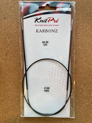 Karbonz Rundpinne 60 cm - 2 mm - KnitPro - Garntopia