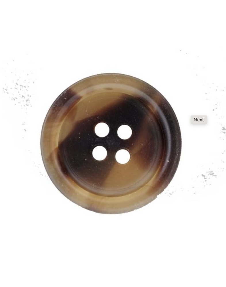 Knapp av galalitt - Mørkebrun - 25 mm - Ukjent - Garntopia