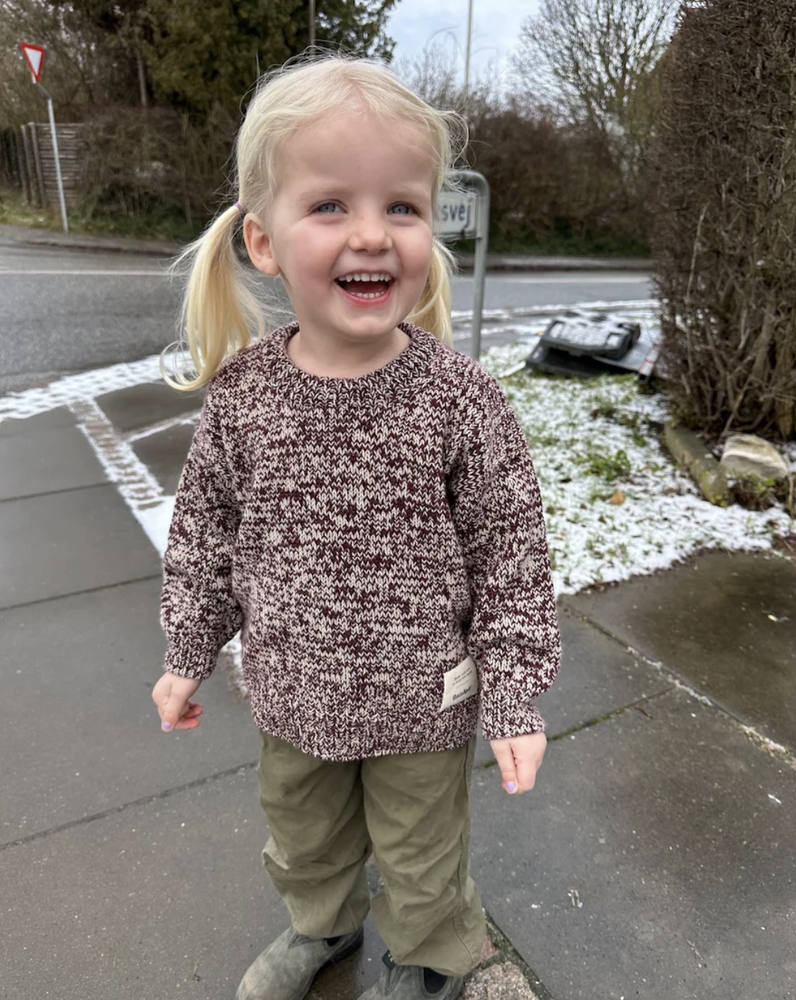 Melange Sweater Junior  - Papir - PetiteKnit - Garntopia