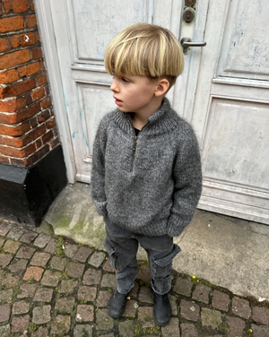 Zipper Sweater Junior - Papir - PetiteKnit - Garntopia