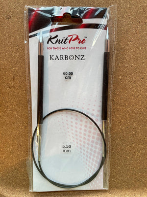 Karbonz Rundpinne 60 cm - 5,5 mm - KnitPro - Garntopia