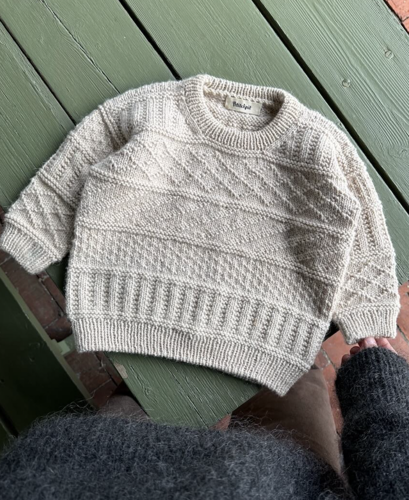 Storm Sweater Junior - Papir - PetiteKnit - Garntopia
