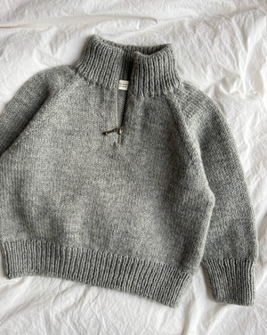 Zipper Sweater Light Junior - Papir - PetiteKnit - Garntopia