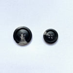 Tortoise knapper, sorte - 20 mm - Ukjent - Garntopia