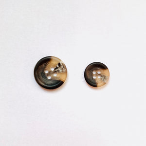 Tortoise knapper, brune - 15 mm - Ukjent - Garntopia
