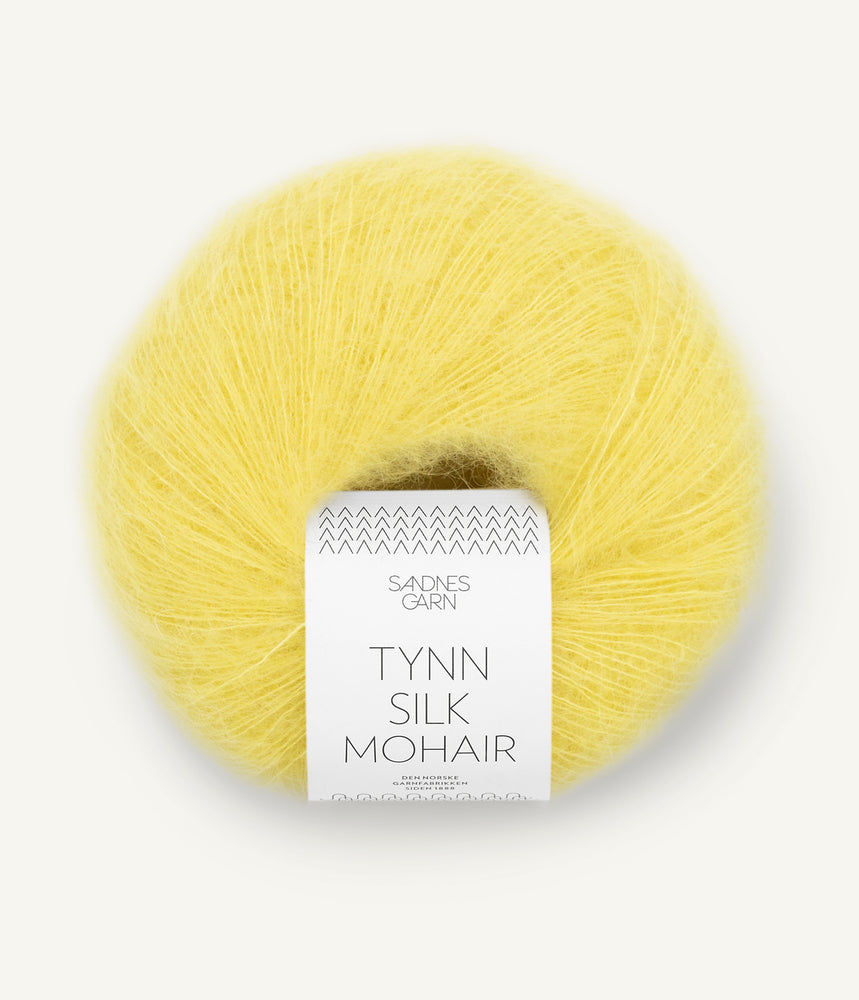 9004 Lemon -	Tynn Silk Mohair - Sandnes garn - Garntopia