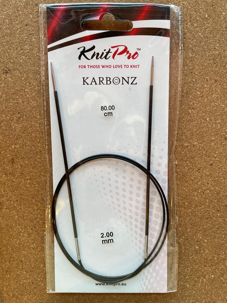 Karbonz Rundpinne 80 cm - 2 mm - KnitPro - Garntopia