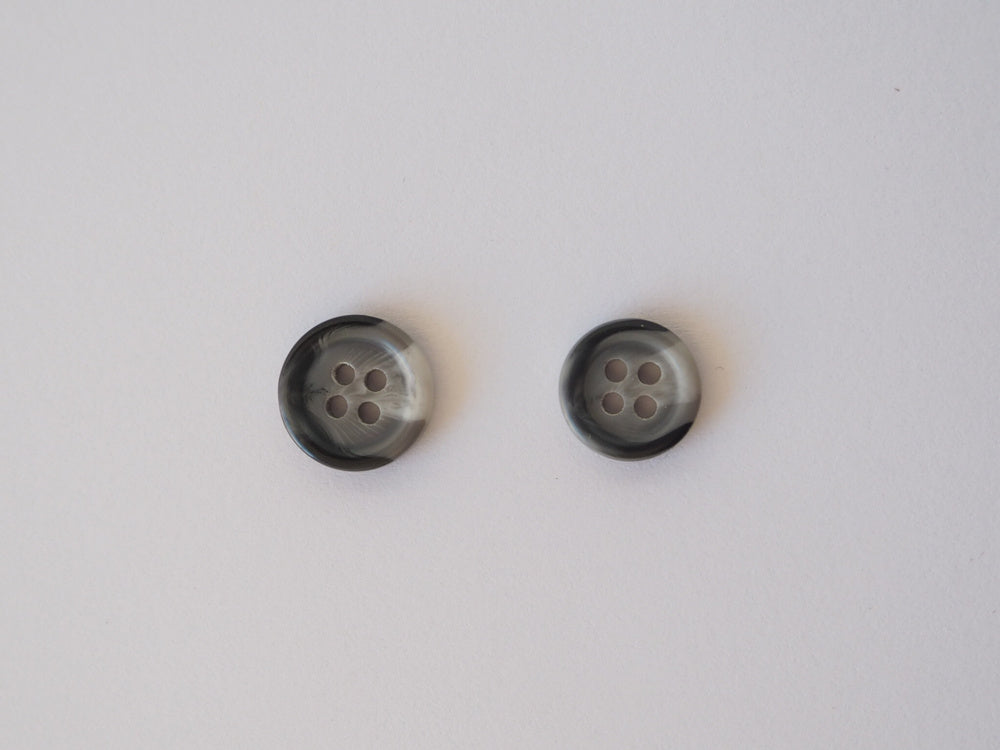 Tortoise knapper, gråmelert - 13 mm - Ukjent - Garntopia