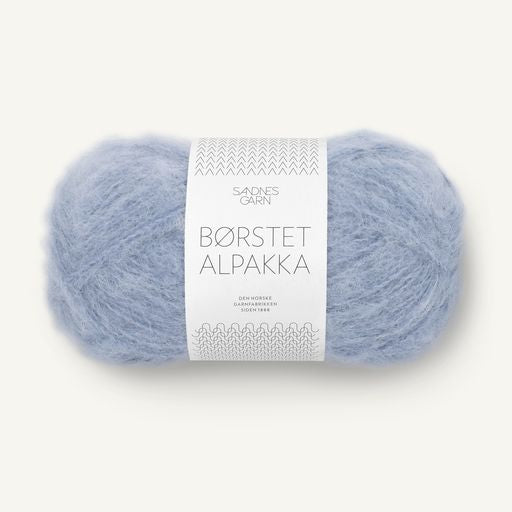 6032 Blå Hortensia -	Børstet alpakka - Sandnes garn - Garntopia