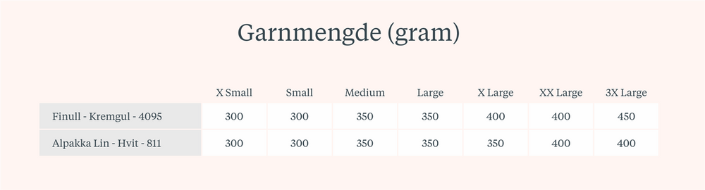 442 Nori Raglangenser - papiroppskrift - Rauma Garn - Garntopia