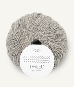 1085 Lys grå - Tweed Recycled - Sandnes garn - Garntopia