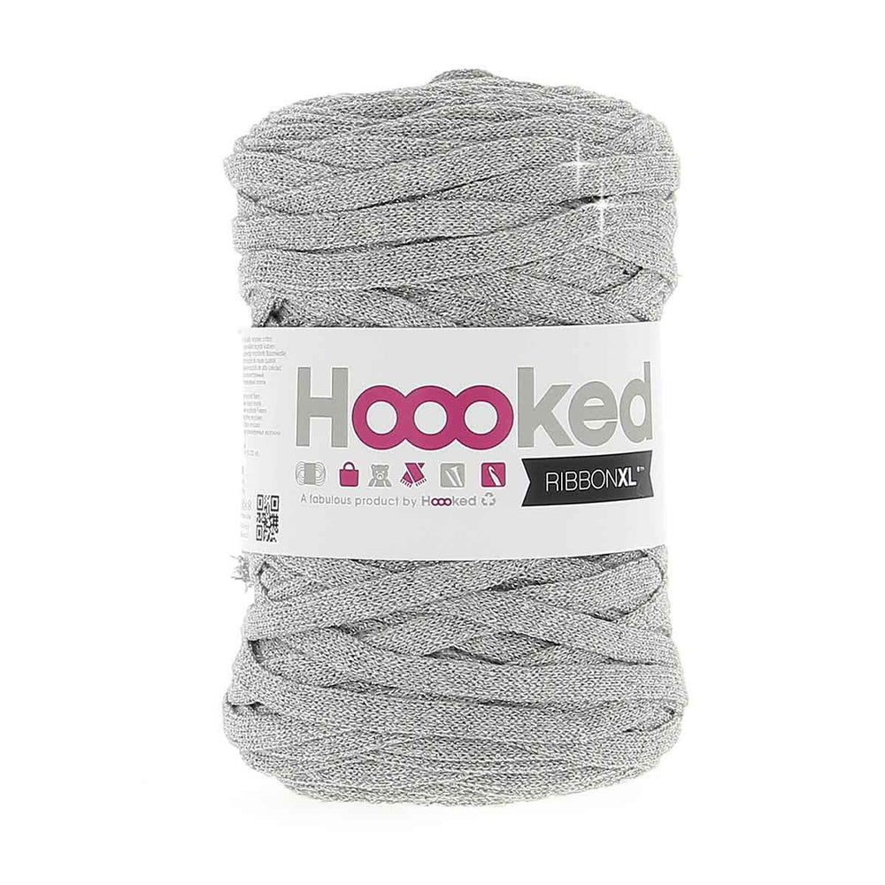 Silver  -	Ribbon XL Lurex - Hoooked Yarn - Garntopia